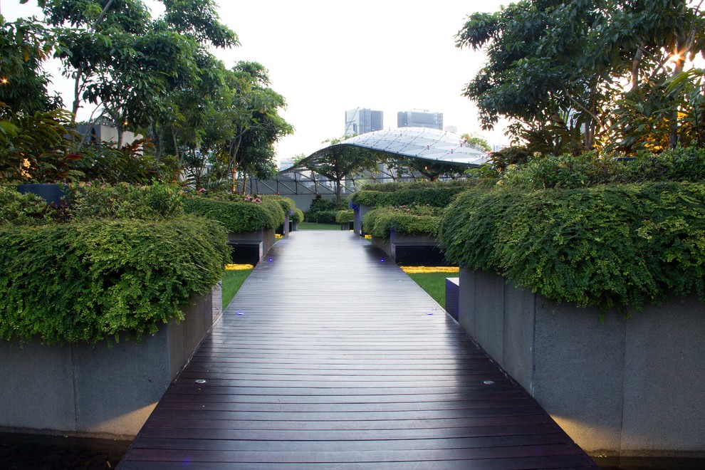 Moderne Terrasse in Singapur