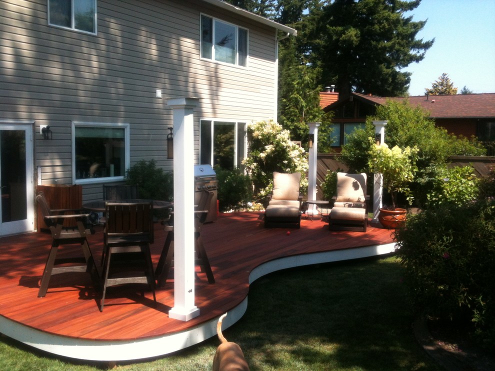 Iron wood deck Traditional Deck Seattle by Steffenson