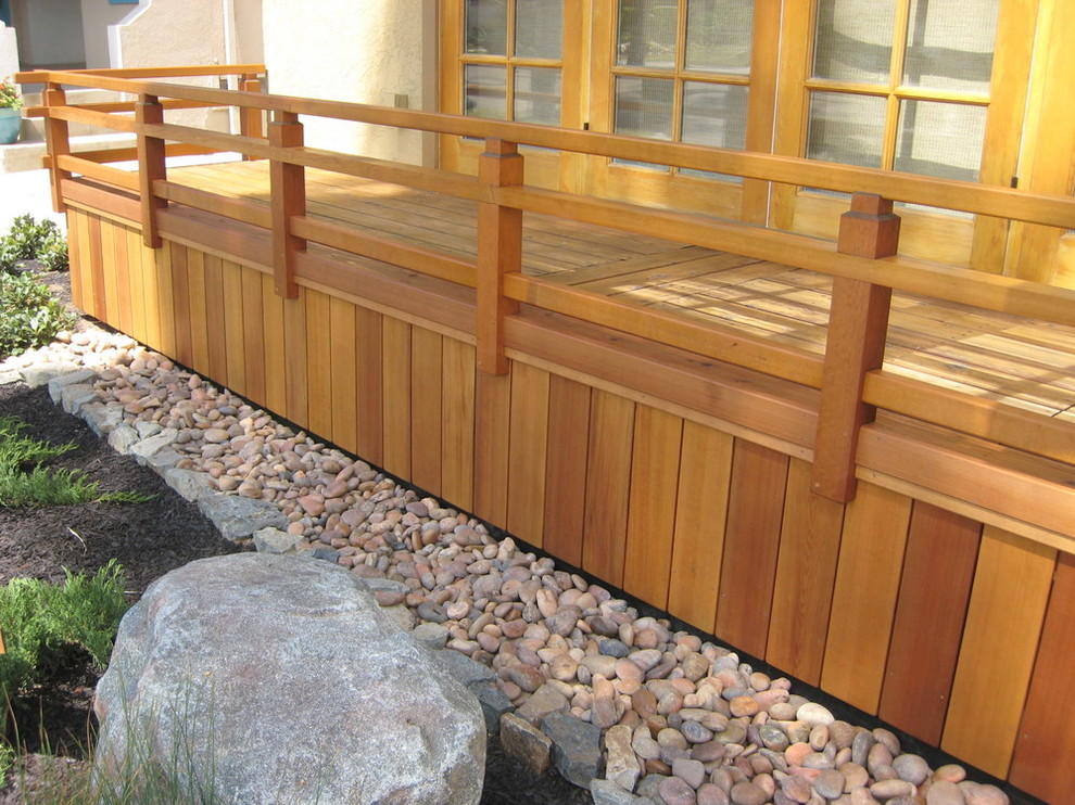 Japanese Deck Railing and Engawa Asian Deck San Diego by Wood's