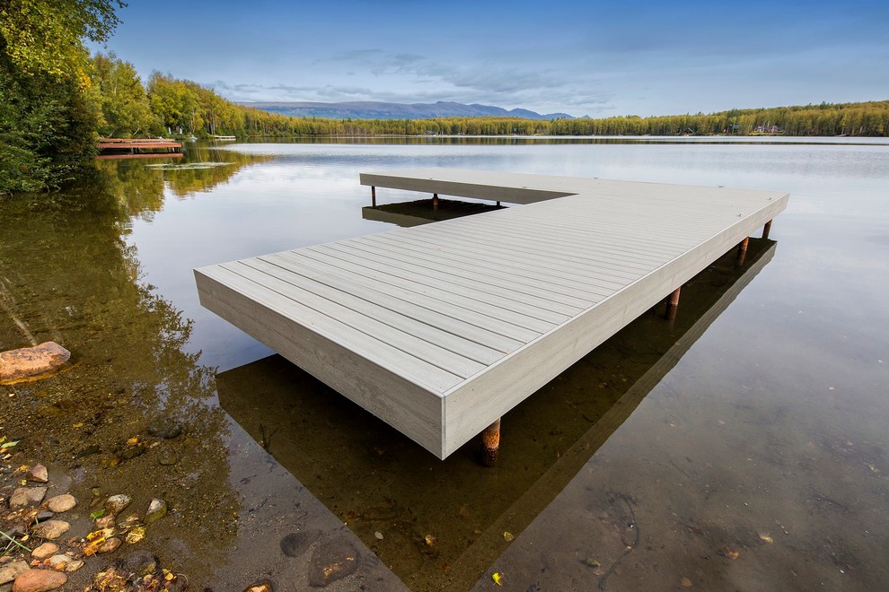 LShaped Trex Dock in Wasilla, Alaska by Treeline Construction