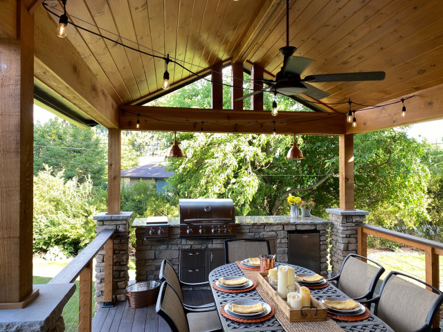 Lake Home Deck Dining Area - Coastal - Deck - Cleveland - by Swiss ...