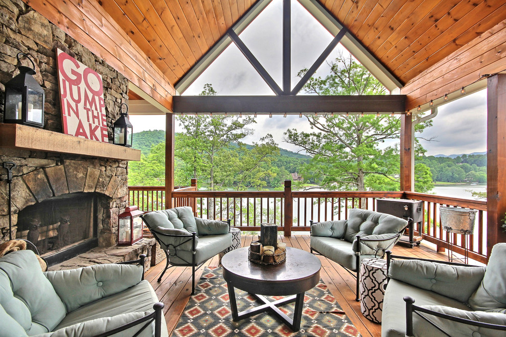 LakeSide Cottage at Lake Chatuge Rustic Deck Atlanta by Brown