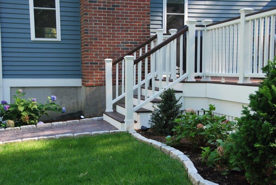 Medium sized classic back terrace in Boston with no cover.