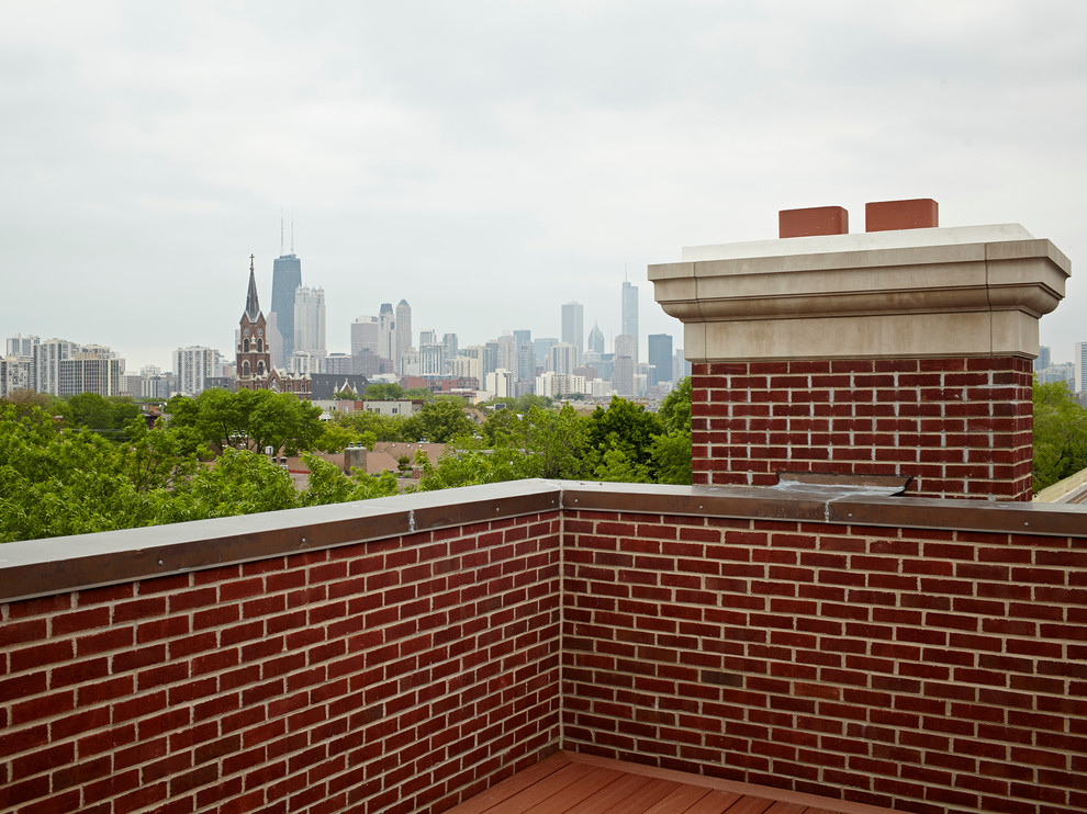 Geräumige Klassische Dachterrasse in Chicago