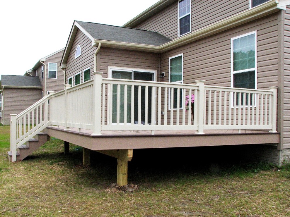 Deck - traditional backyard deck idea in Baltimore with no cover