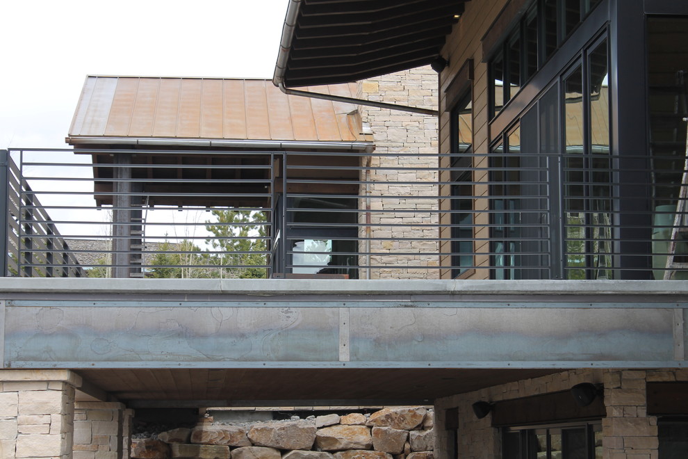 Cette image montre une terrasse design.