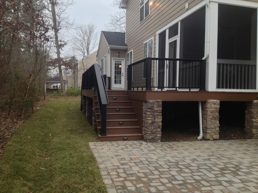 Midlothian Deck, Patio, Firepit and Drainage Craftsman Deck