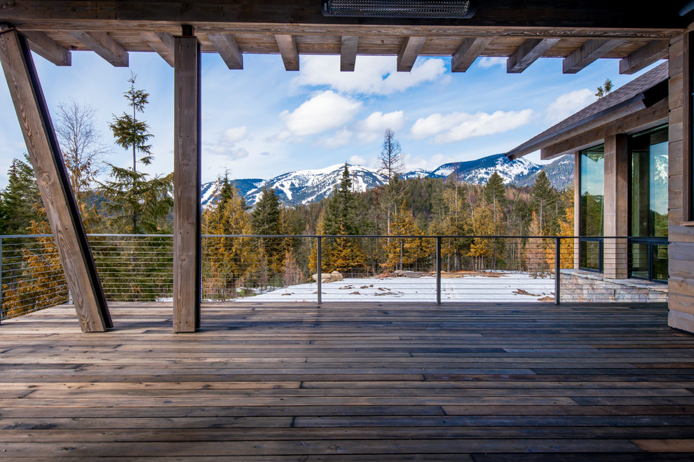 Mountain Modern Home Whitefish Montana Rustic Deck Other by