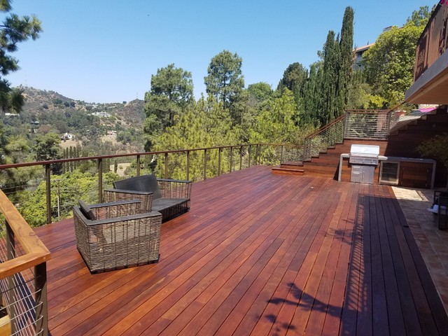 Multi-level Deck on Hillside in Mount Olympus - Contemporary - Deck ...