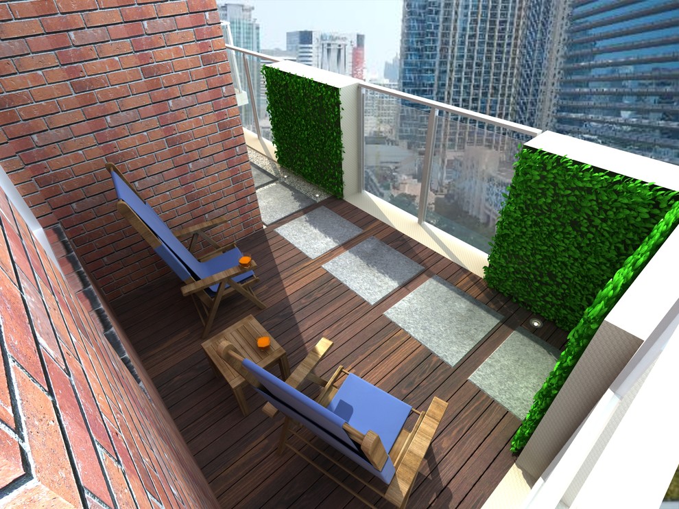 Inspiration for a contemporary terrace in Toronto.