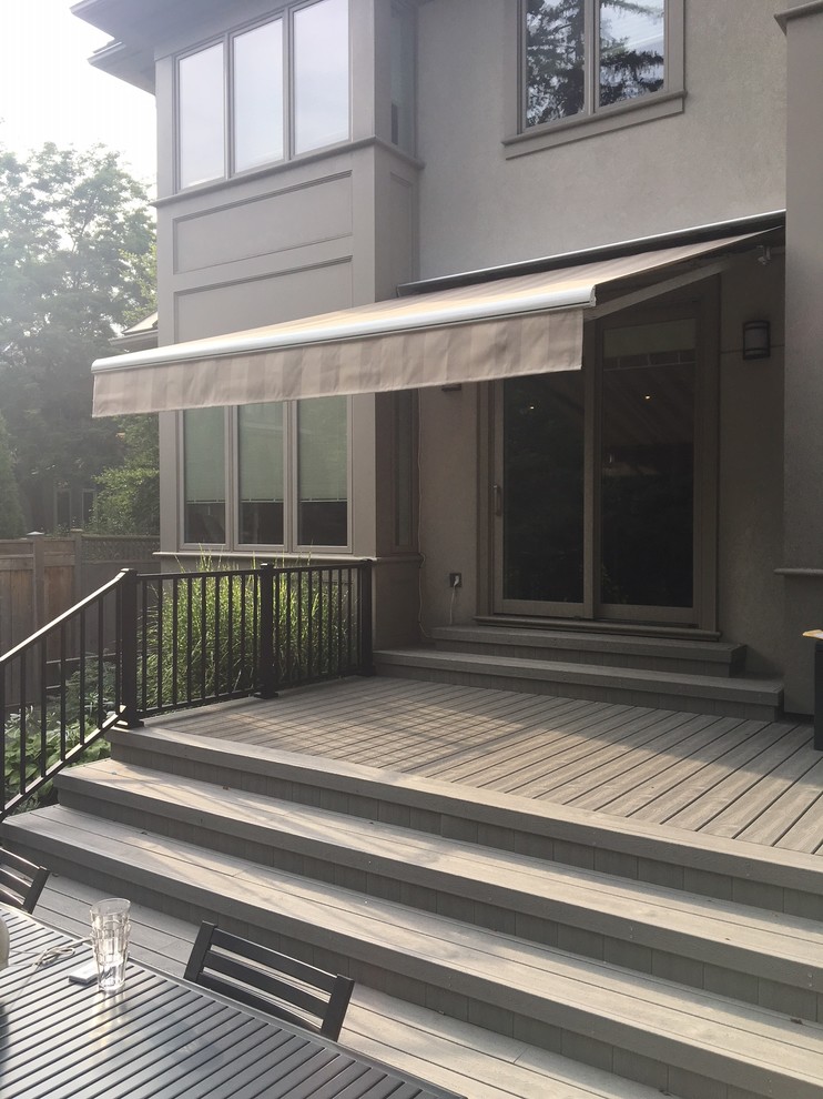 Narrow Awning with Long Projection Contemporary Deck Toronto by