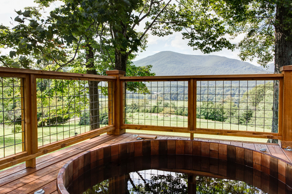 Example of a mountain style deck design in Other