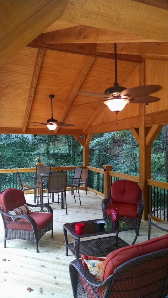 Example of an arts and crafts deck design in Atlanta
