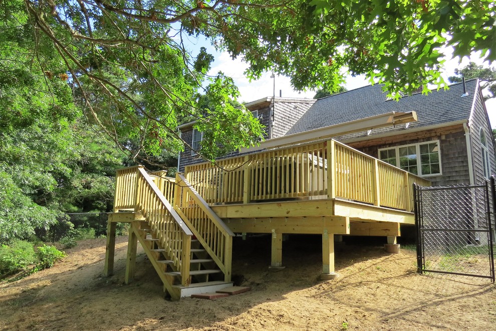 New England Custom Deck Rustic Deck Boston by Custom Crafted Homes Houzz
