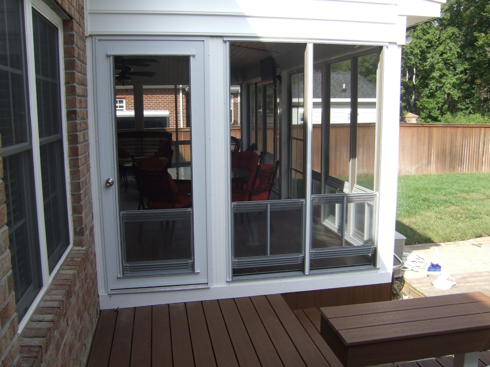 New EZ Breeze Screen Porch & TREX decking Contemporary Deck Other