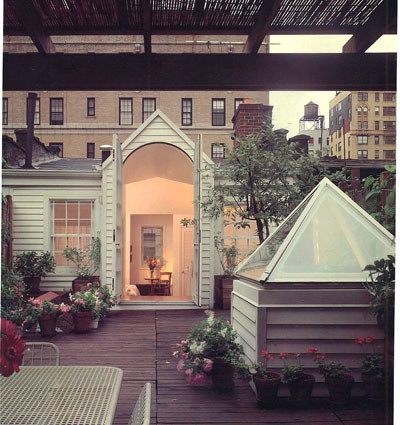 This is an example of an eclectic terrace in New York.