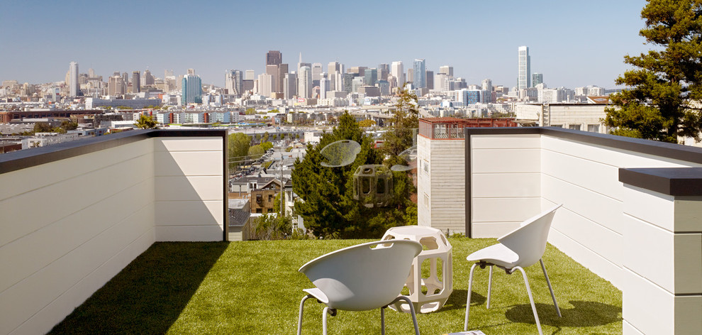 Unbedeckte Moderne Dachterrasse in San Francisco