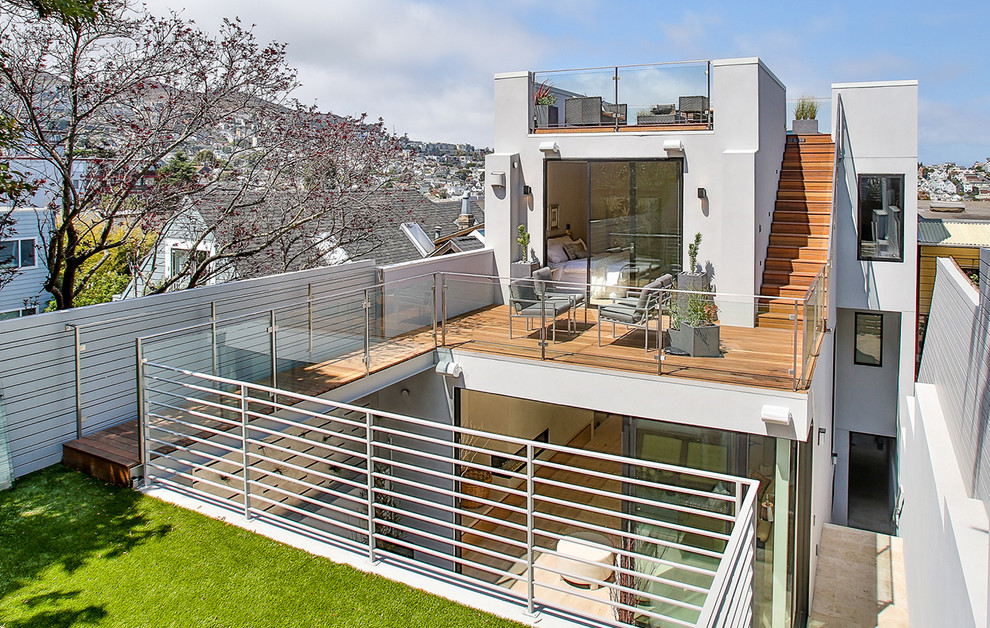 Deck - contemporary rooftop rooftop deck idea in San Francisco with no cover