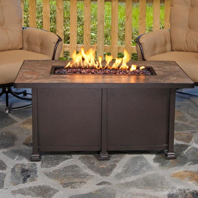 O.W. Lee's Santorini Fire Pit Table Traditional Patio Omaha by