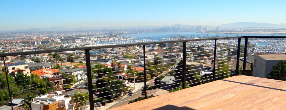 This is an example of a beach style terrace in San Diego.