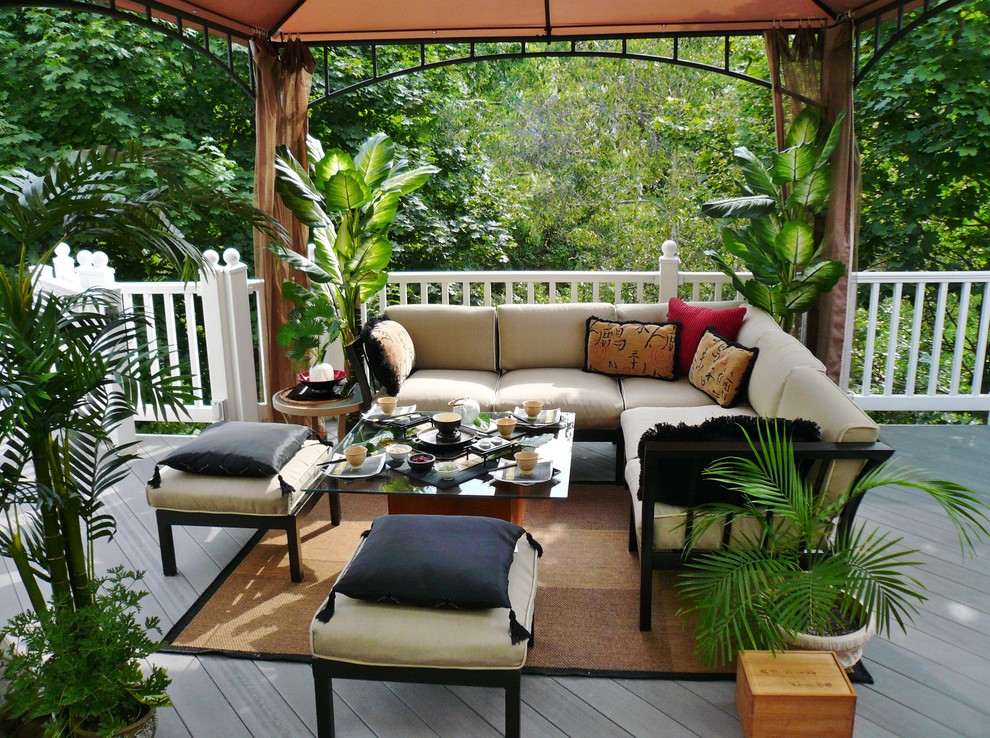 Foto de terraza de estilo zen de tamaño medio