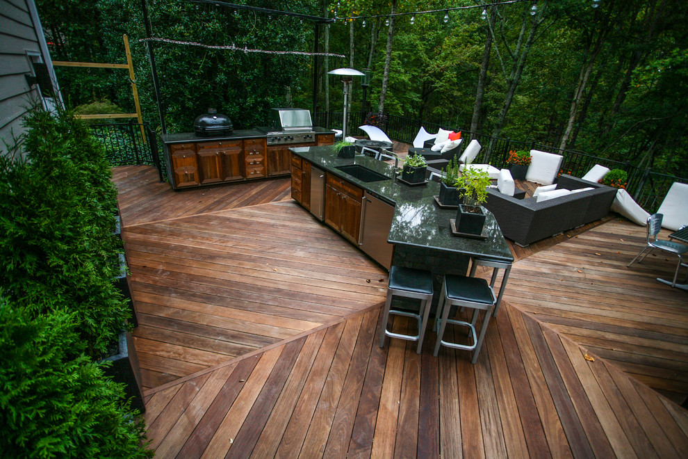 Inspiration for a contemporary terrace in Atlanta with a bbq area.