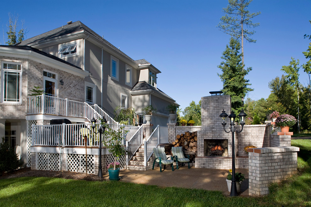 Outdoor Living Space With Multi Level Decks Plus Patio Transitional Deck Richmond By