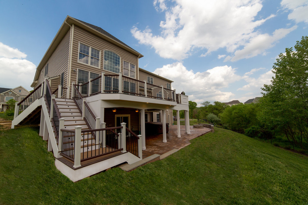 Outdoor Space Renovation in Haymarket, Virginia Modern Deck DC Metro by Designer Decks