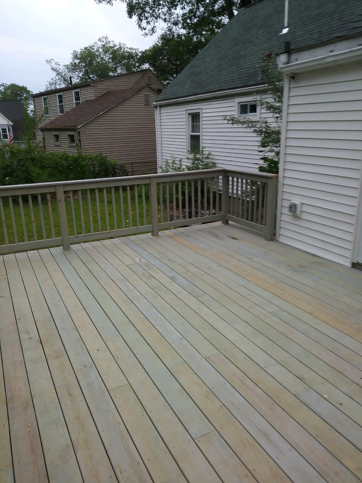 P.T. pre-stained Cape Cod white wash deck - Traditional - Deck - Boston ...