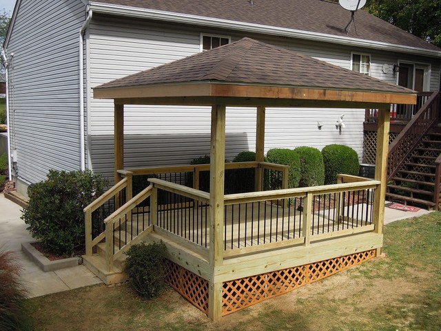 Pagoda Style Deck W Pyramid Roof Alexandria Ky Area Modern Deck Cincinnati By Thomas Decks Llc Houzz