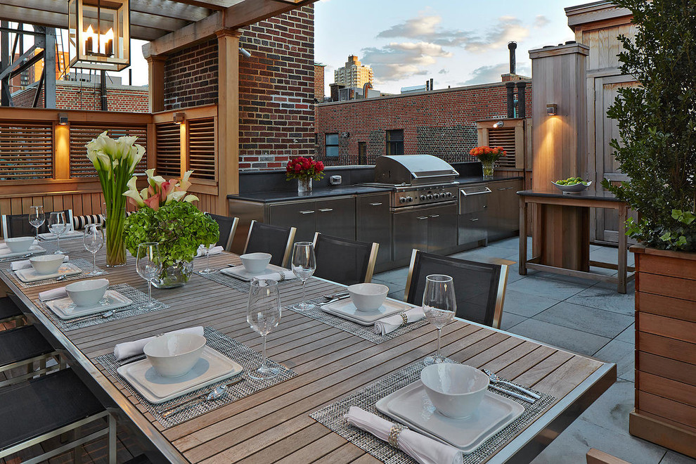 Park Ave Rooftop Traditional Deck New York by Hollander Design