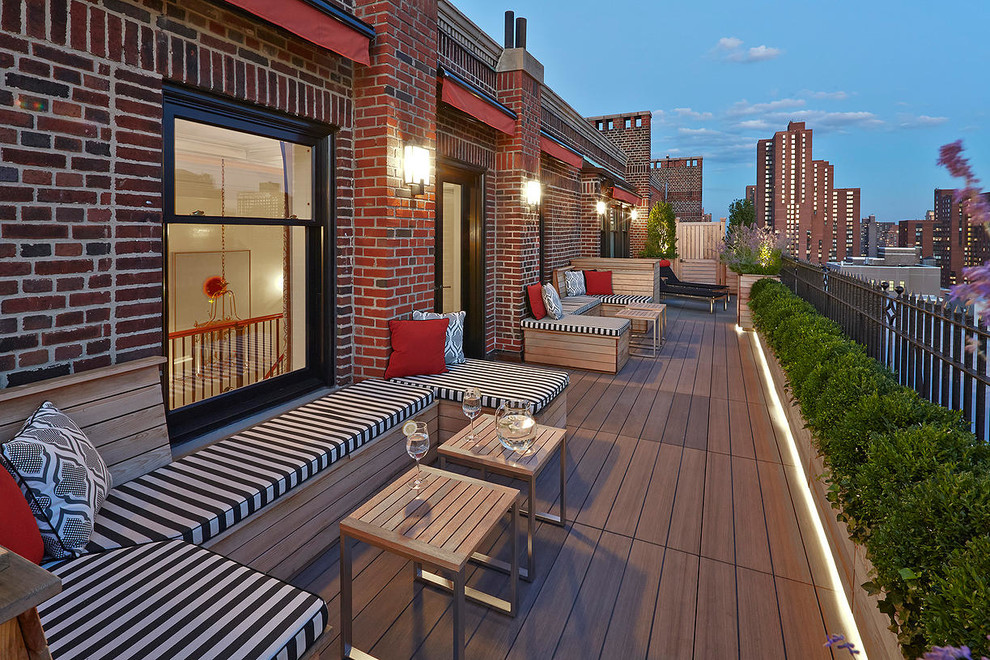 Deck - traditional rooftop rooftop deck idea in New York with no cover