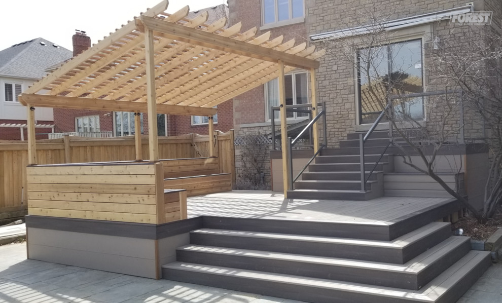 Pergola/Arbor/Screen Transitional Terrace Toronto by Forest