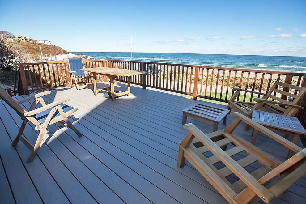 Plymouth, MA Waterfront Home Beach Style Deck Boston by