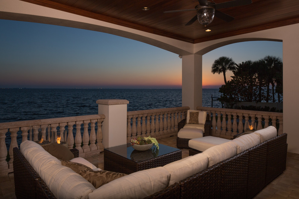 Design ideas for a mediterranean terrace in Tampa.