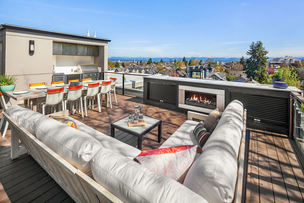 Queen Anne Roof Deck - Modern - Deck - Seattle - by Studio Zerbey ...