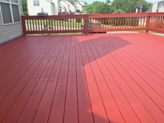 Red Backyard Deck - Traditional - Deck - Nashville - by RT Hale ...
