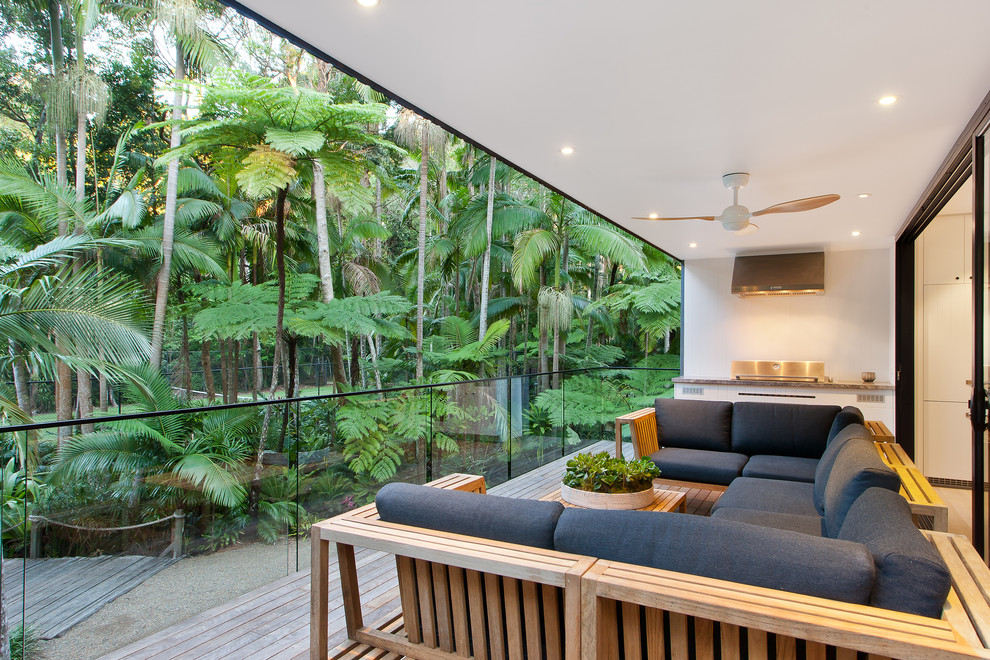 This is an example of a scandinavian terrace in Sunshine Coast.