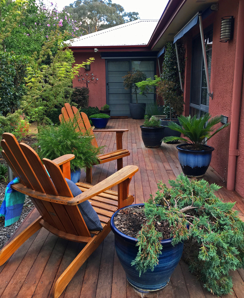 Mittelgroße, Unbedeckte Urige Terrasse neben dem Haus in Canberra - Queanbeyan