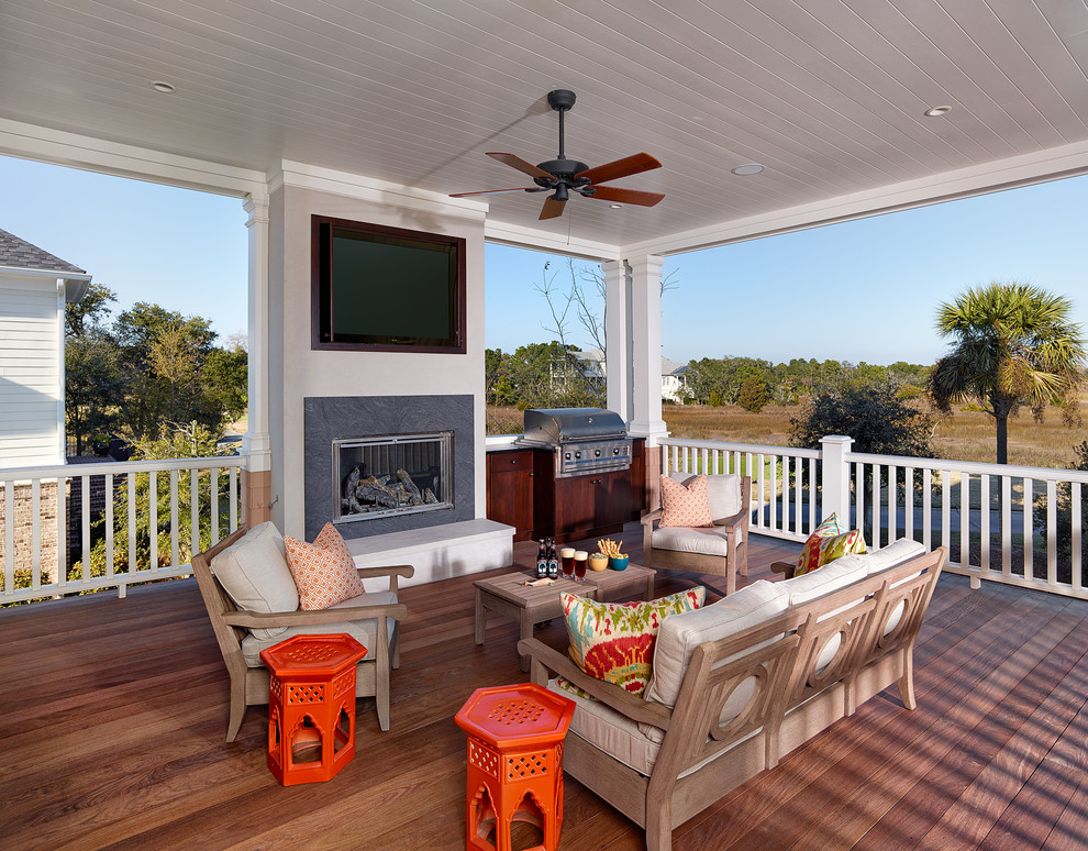 Inspiration for a coastal deck remodel in Charleston