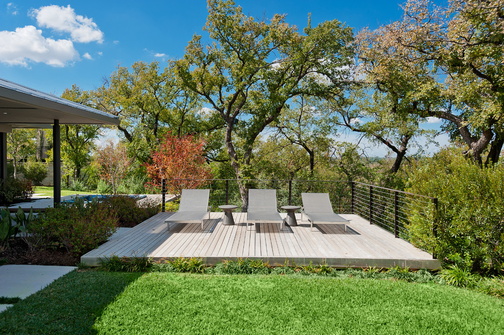 Design ideas for a contemporary terrace in Dallas with no cover.