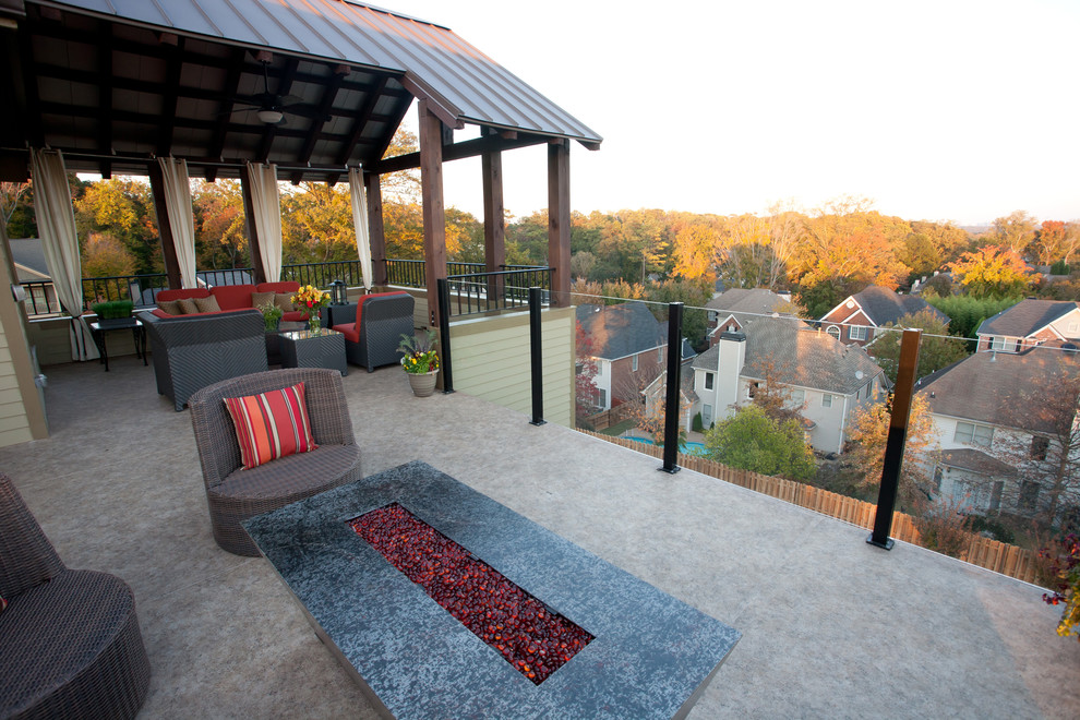 This is an example of a large contemporary patio in Atlanta.