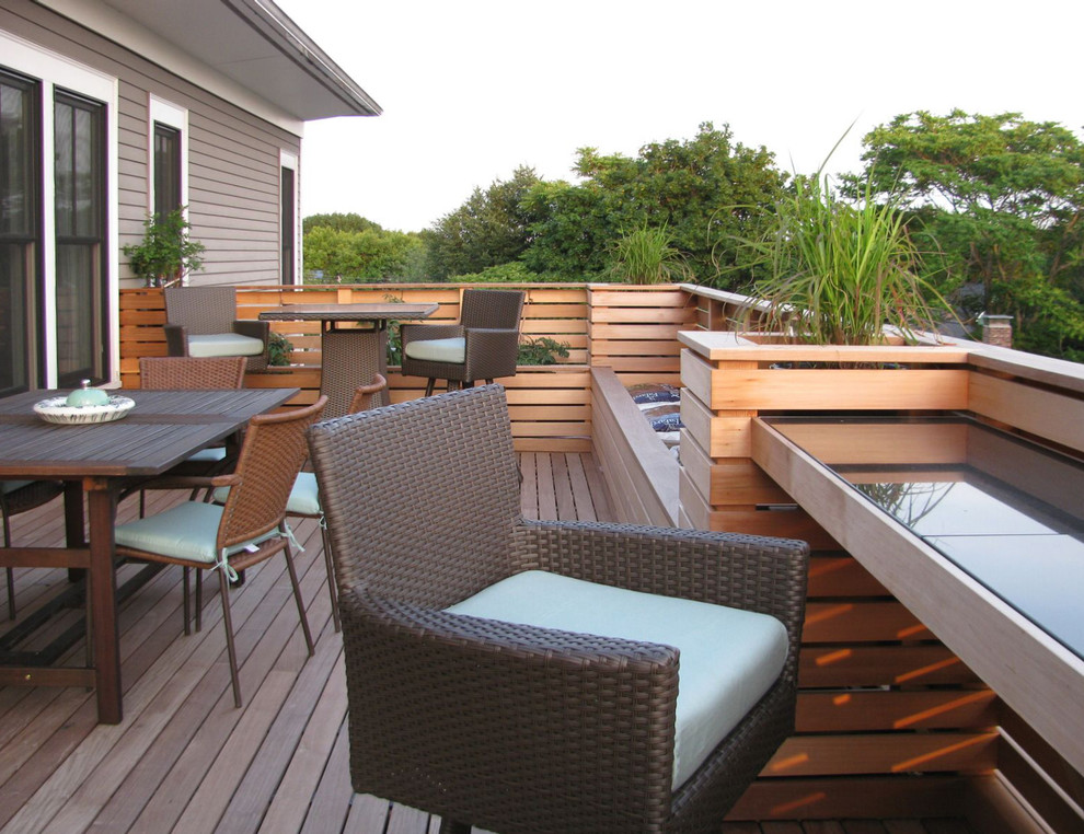 Rooftop Deck / Bar counter detail Contemporary Deck Boston by