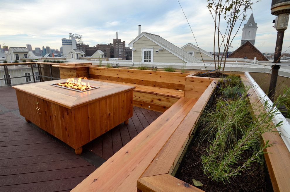 Rooftop Deck Craftsman Deck Baltimore By Charmscapes