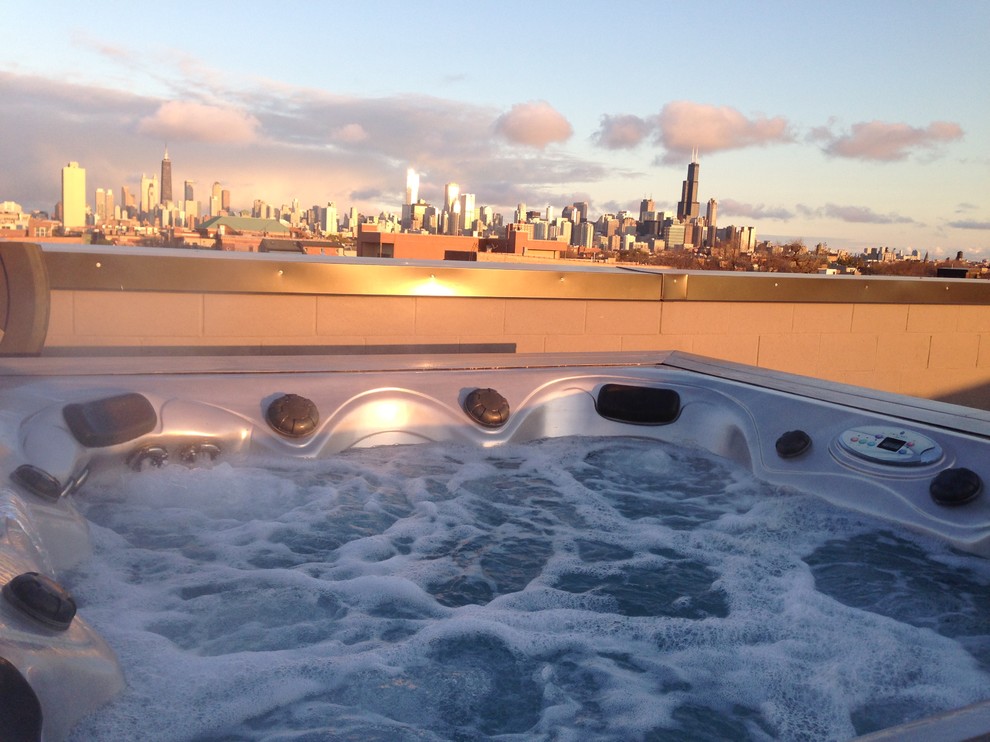 Rooftop Hot Tub Modern Deck Chicago By Pitch Concepts Houzz