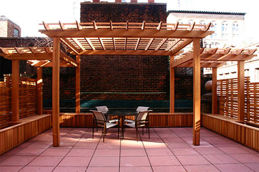 This is an example of a traditional terrace in Boston.