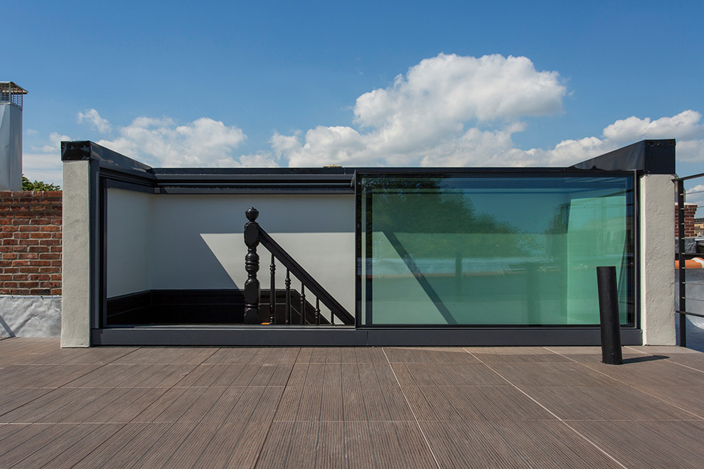 Idee per una terrazza tradizionale sul tetto con nessuna copertura