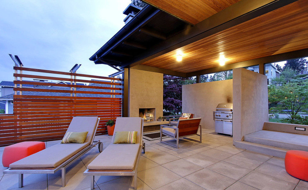 Inspiration for a modern patio remodel in Seattle