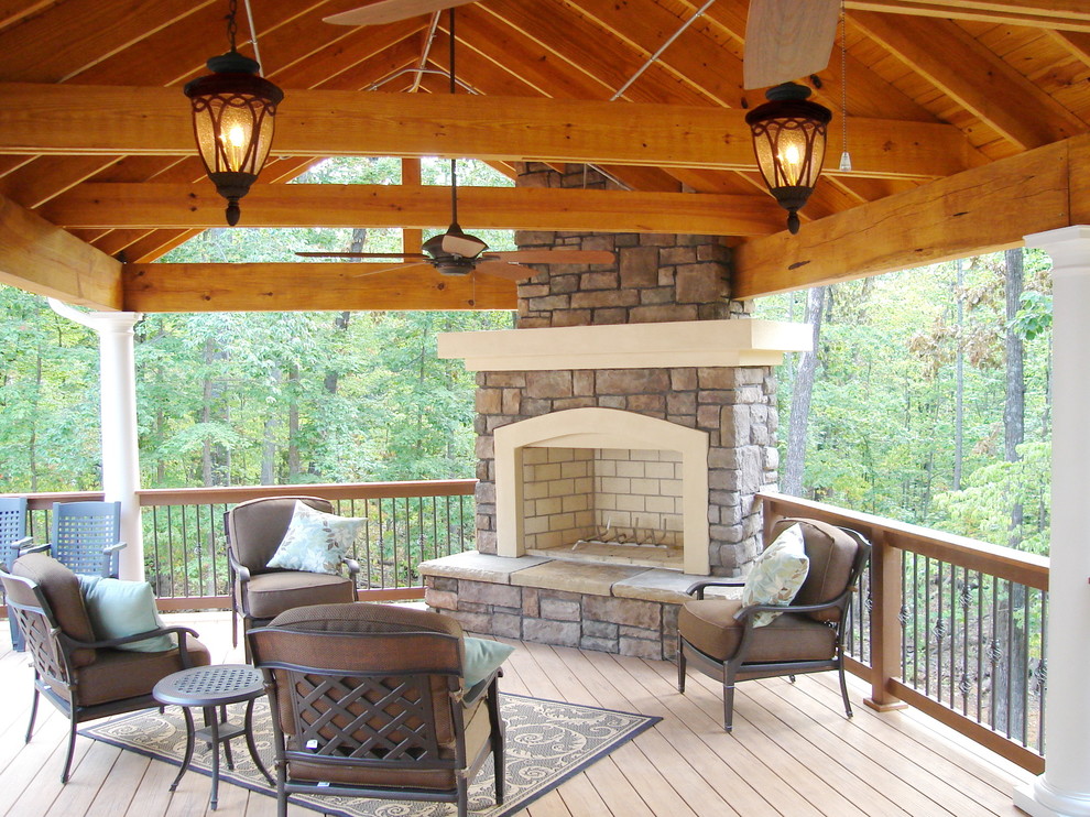 Example of a mountain style deck design in Other