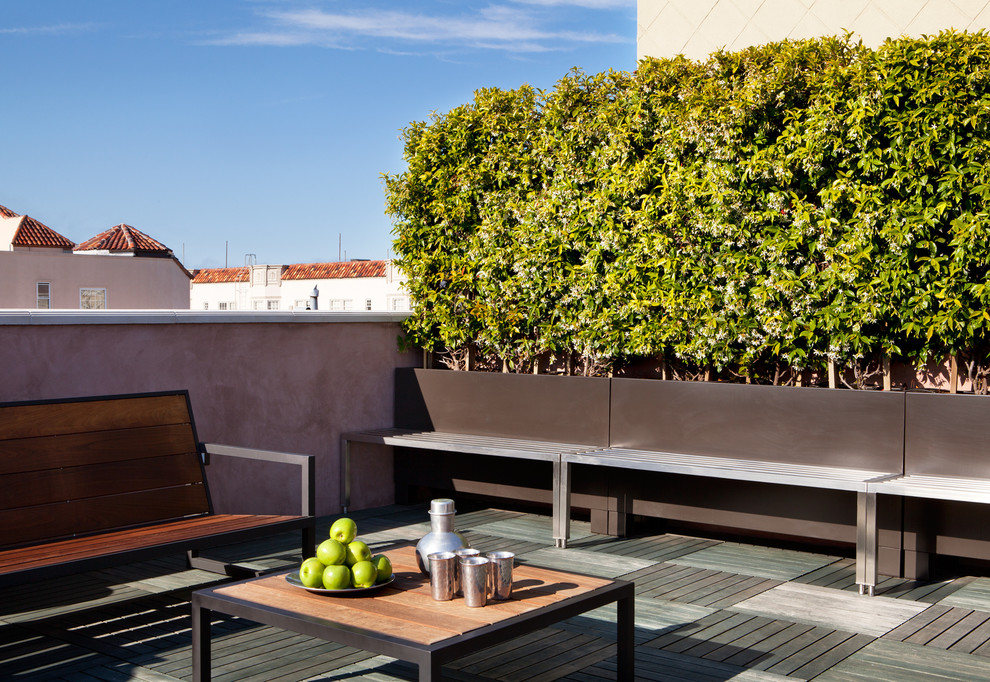 Moderne Dachterrasse im Dach in San Francisco